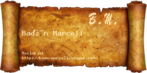 Baán Marcell névjegykártya